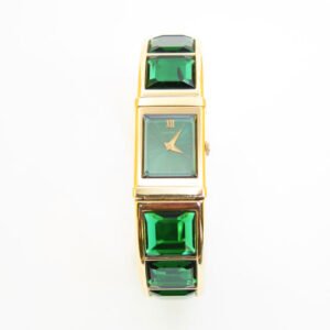 Seiko Vintage Lassale Green and Golden Quartz Watch