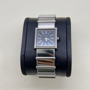 Chanel Vintage Mademoiselle Black Face Stainless Steel Watch