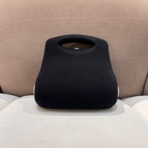 Chanel Vintage Black Hip Bag Sculptural Minimalist Design